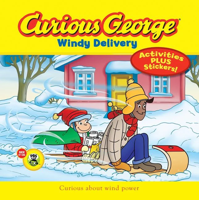 Curious George Windy Delivery (CGTV 8x8 W/Stickers)